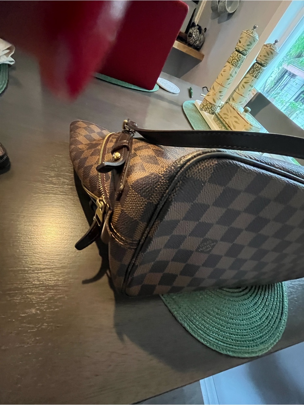 AUTHENTIC LOUIS VUITTON CABAS RIVINGTON TOTE BAG PURSE DAMIER CA 0141 W/WALLETS - Picture 9 of 16